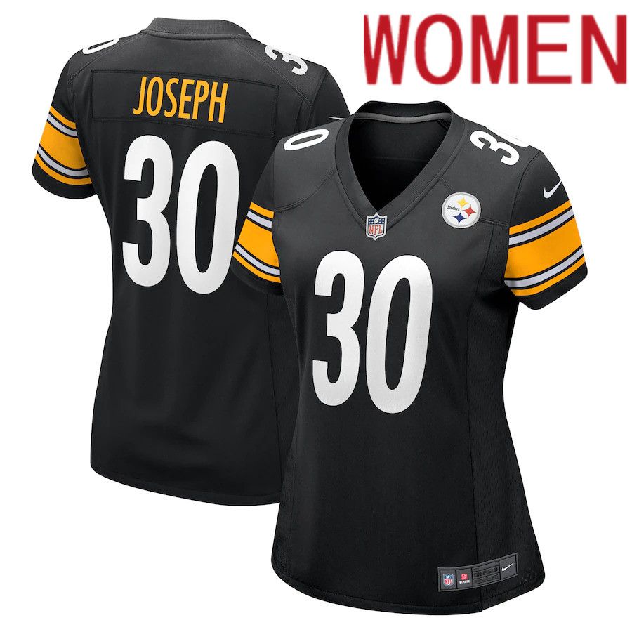 Women Pittsburgh Steelers #30 Karl Joseph Nike Black Game NFL Jersey->women nfl jersey->Women Jersey
